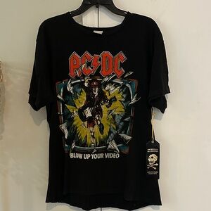 MadeWorn Black AC/DC Graphic Tee Blow Up Your Video Medium